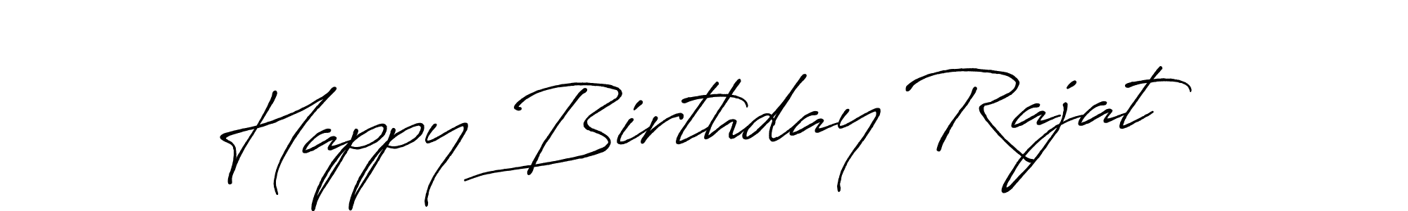 Make a beautiful signature design for name Happy Birthday Rajat. With this signature (Antro_Vectra_Bolder) style, you can create a handwritten signature for free. Happy Birthday Rajat signature style 7 images and pictures png