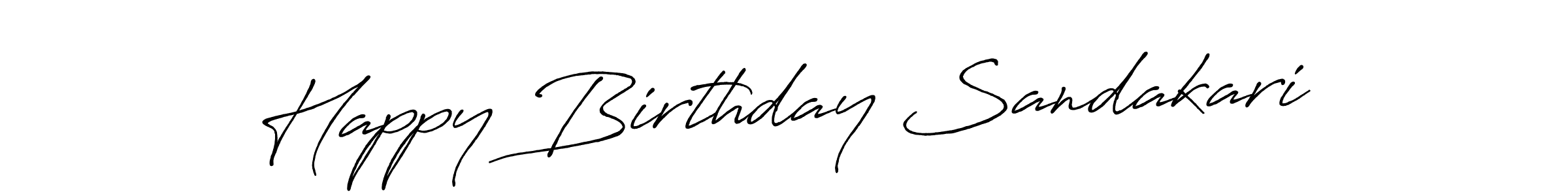 You should practise on your own different ways (Antro_Vectra_Bolder) to write your name (Happy Birthday Sandakari) in signature. don't let someone else do it for you. Happy Birthday Sandakari signature style 7 images and pictures png