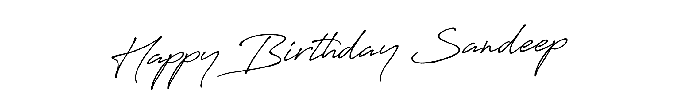 Also we have Happy Birthday Sandeep name is the best signature style. Create professional handwritten signature collection using Antro_Vectra_Bolder autograph style. Happy Birthday Sandeep signature style 7 images and pictures png