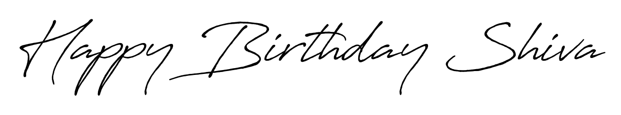 Enhance your business communications with Happy Birthday Shiva signature in Antro_Vectra_Bolder lettering. Clean, modern, and universally compatible. Happy Birthday Shiva signature style 7 images and pictures png