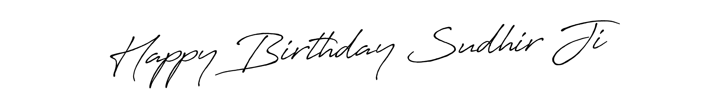 Similarly Antro_Vectra_Bolder is the best handwritten signature design. Signature creator online .You can use it as an online autograph creator for name Happy Birthday Sudhir Ji. Happy Birthday Sudhir Ji signature style 7 images and pictures png