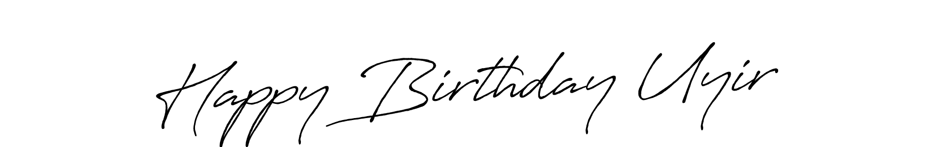 Antro_Vectra_Bolder is a professional signature style that is perfect for those who want to add a touch of class to their signature. It is also a great choice for those who want to make their signature more unique. Get Happy Birthday Uyir name to fancy signature for free. Happy Birthday Uyir signature style 7 images and pictures png