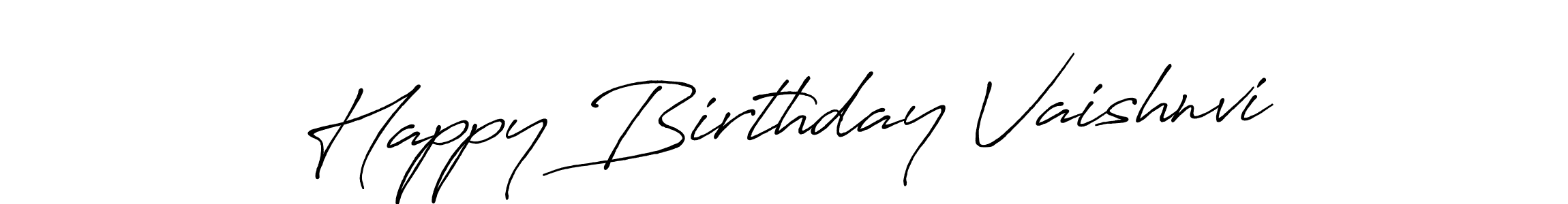 This is the best signature style for the Happy Birthday Vaishnvi name. Also you like these signature font (Antro_Vectra_Bolder). Mix name signature. Happy Birthday Vaishnvi signature style 7 images and pictures png