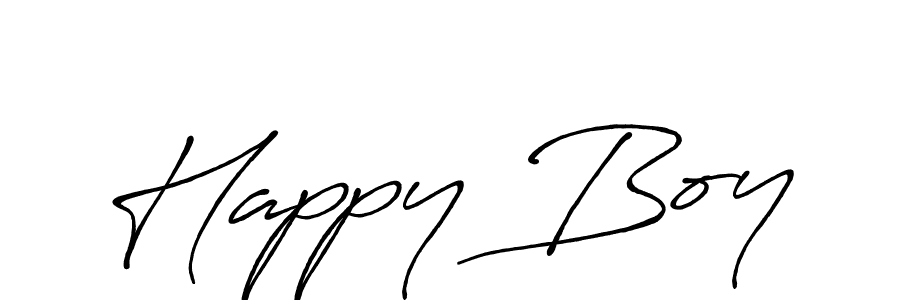 Make a beautiful signature design for name Happy Boy. With this signature (Antro_Vectra_Bolder) style, you can create a handwritten signature for free. Happy Boy signature style 7 images and pictures png