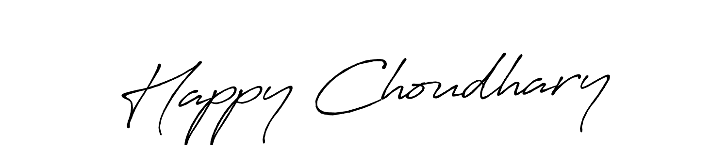 You should practise on your own different ways (Antro_Vectra_Bolder) to write your name (Happy Choudhary) in signature. don't let someone else do it for you. Happy Choudhary signature style 7 images and pictures png