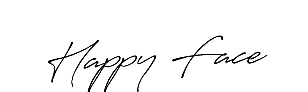 Also You can easily find your signature by using the search form. We will create Happy Face name handwritten signature images for you free of cost using Antro_Vectra_Bolder sign style. Happy Face signature style 7 images and pictures png
