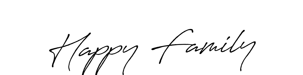 Make a beautiful signature design for name Happy Family. With this signature (Antro_Vectra_Bolder) style, you can create a handwritten signature for free. Happy Family signature style 7 images and pictures png