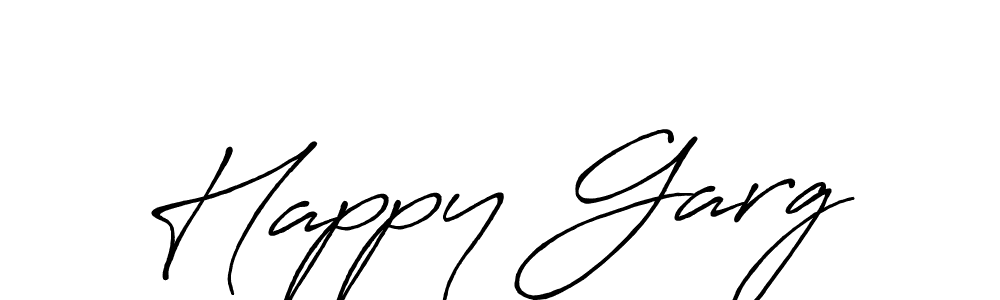 Create a beautiful signature design for name Happy Garg. With this signature (Antro_Vectra_Bolder) fonts, you can make a handwritten signature for free. Happy Garg signature style 7 images and pictures png