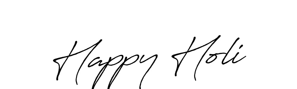 Make a beautiful signature design for name Happy Holi. With this signature (Antro_Vectra_Bolder) style, you can create a handwritten signature for free. Happy Holi signature style 7 images and pictures png
