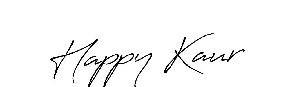 Create a beautiful signature design for name Happy Kaur. With this signature (Antro_Vectra_Bolder) fonts, you can make a handwritten signature for free. Happy Kaur signature style 7 images and pictures png
