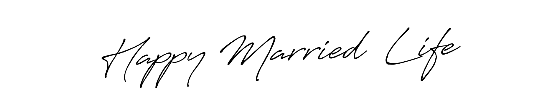 Make a beautiful signature design for name Happy Married  Life. Use this online signature maker to create a handwritten signature for free. Happy Married  Life signature style 7 images and pictures png