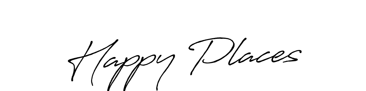 Design your own signature with our free online signature maker. With this signature software, you can create a handwritten (Antro_Vectra_Bolder) signature for name Happy Places. Happy Places signature style 7 images and pictures png