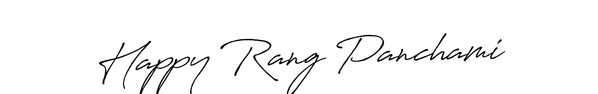 Create a beautiful signature design for name Happy Rang Panchami. With this signature (Antro_Vectra_Bolder) fonts, you can make a handwritten signature for free. Happy Rang Panchami signature style 7 images and pictures png