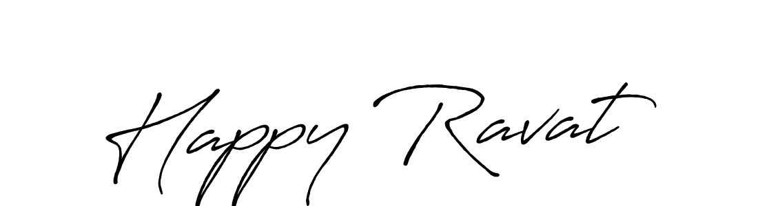 How to make Happy Ravat name signature. Use Antro_Vectra_Bolder style for creating short signs online. This is the latest handwritten sign. Happy Ravat signature style 7 images and pictures png
