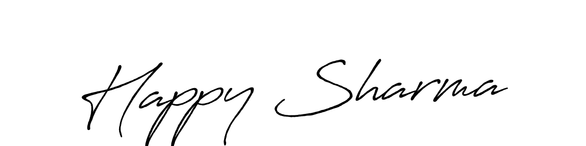 It looks lik you need a new signature style for name Happy Sharma. Design unique handwritten (Antro_Vectra_Bolder) signature with our free signature maker in just a few clicks. Happy Sharma signature style 7 images and pictures png