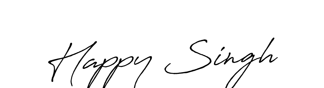 Use a signature maker to create a handwritten signature online. With this signature software, you can design (Antro_Vectra_Bolder) your own signature for name Happy Singh. Happy Singh signature style 7 images and pictures png