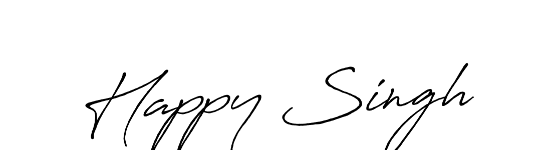 Use a signature maker to create a handwritten signature online. With this signature software, you can design (Antro_Vectra_Bolder) your own signature for name Happy Singh. Happy Singh signature style 7 images and pictures png