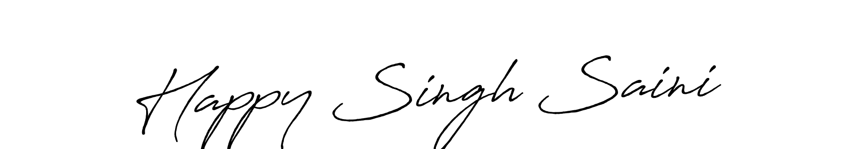 You can use this online signature creator to create a handwritten signature for the name Happy Singh Saini. This is the best online autograph maker. Happy Singh Saini signature style 7 images and pictures png