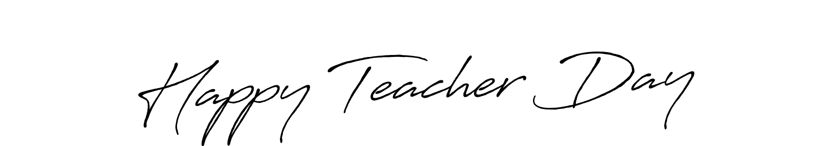 The best way (Antro_Vectra_Bolder) to make a short signature is to pick only two or three words in your name. The name Happy Teacher Day include a total of six letters. For converting this name. Happy Teacher Day signature style 7 images and pictures png