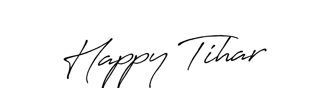Check out images of Autograph of Happy Tihar name. Actor Happy Tihar Signature Style. Antro_Vectra_Bolder is a professional sign style online. Happy Tihar signature style 7 images and pictures png