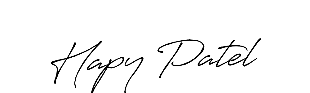 Also we have Hapy Patel name is the best signature style. Create professional handwritten signature collection using Antro_Vectra_Bolder autograph style. Hapy Patel signature style 7 images and pictures png