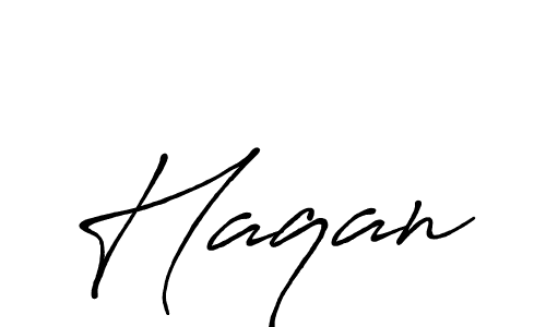 Design your own signature with our free online signature maker. With this signature software, you can create a handwritten (Antro_Vectra_Bolder) signature for name Haqan. Haqan signature style 7 images and pictures png