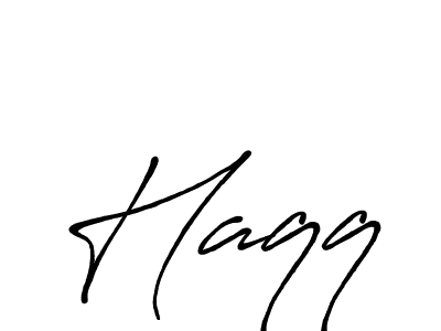 Design your own signature with our free online signature maker. With this signature software, you can create a handwritten (Antro_Vectra_Bolder) signature for name Haqq. Haqq signature style 7 images and pictures png