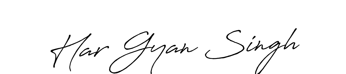 Make a beautiful signature design for name Har Gyan Singh. With this signature (Antro_Vectra_Bolder) style, you can create a handwritten signature for free. Har Gyan Singh signature style 7 images and pictures png