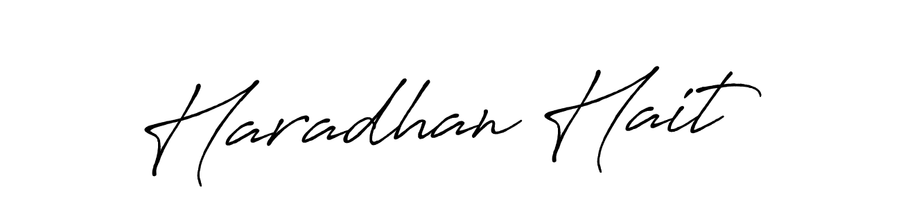 Use a signature maker to create a handwritten signature online. With this signature software, you can design (Antro_Vectra_Bolder) your own signature for name Haradhan Hait. Haradhan Hait signature style 7 images and pictures png