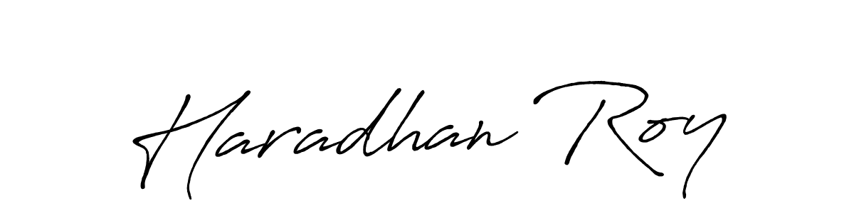 How to make Haradhan Roy name signature. Use Antro_Vectra_Bolder style for creating short signs online. This is the latest handwritten sign. Haradhan Roy signature style 7 images and pictures png