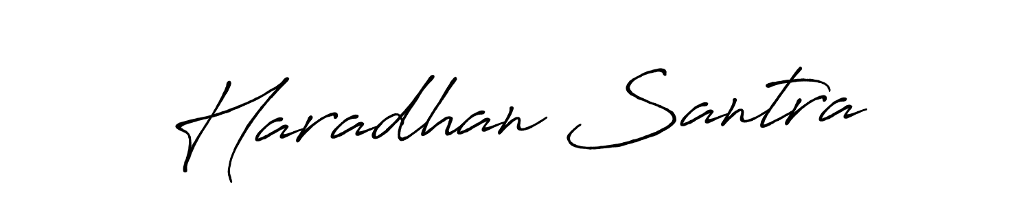 Make a beautiful signature design for name Haradhan Santra. With this signature (Antro_Vectra_Bolder) style, you can create a handwritten signature for free. Haradhan Santra signature style 7 images and pictures png