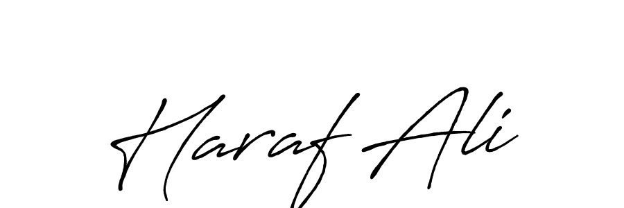 Haraf Ali stylish signature style. Best Handwritten Sign (Antro_Vectra_Bolder) for my name. Handwritten Signature Collection Ideas for my name Haraf Ali. Haraf Ali signature style 7 images and pictures png