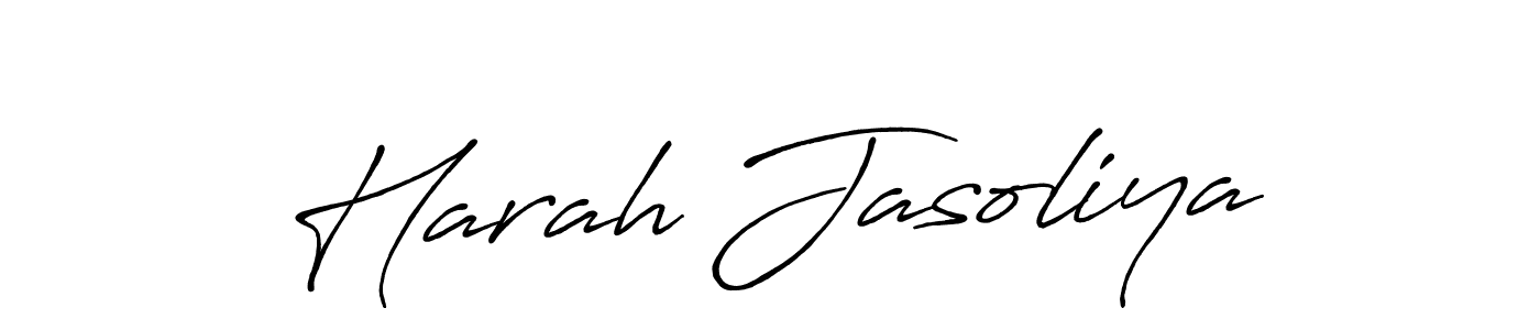 The best way (Antro_Vectra_Bolder) to make a short signature is to pick only two or three words in your name. The name Harah Jasoliya include a total of six letters. For converting this name. Harah Jasoliya signature style 7 images and pictures png
