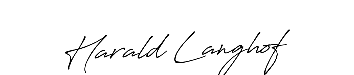 How to make Harald Langhof name signature. Use Antro_Vectra_Bolder style for creating short signs online. This is the latest handwritten sign. Harald Langhof signature style 7 images and pictures png