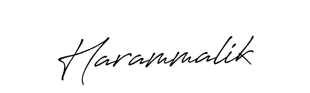 Harammalik stylish signature style. Best Handwritten Sign (Antro_Vectra_Bolder) for my name. Handwritten Signature Collection Ideas for my name Harammalik. Harammalik signature style 7 images and pictures png