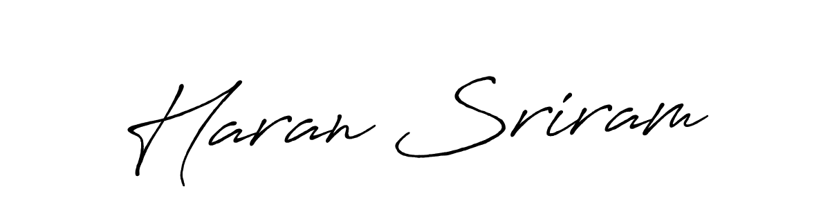 It looks lik you need a new signature style for name Haran Sriram. Design unique handwritten (Antro_Vectra_Bolder) signature with our free signature maker in just a few clicks. Haran Sriram signature style 7 images and pictures png