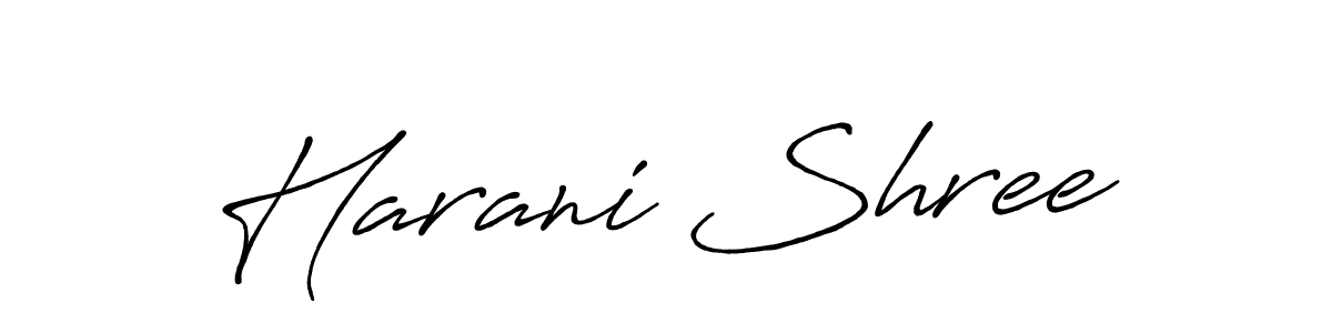 Harani Shree stylish signature style. Best Handwritten Sign (Antro_Vectra_Bolder) for my name. Handwritten Signature Collection Ideas for my name Harani Shree. Harani Shree signature style 7 images and pictures png