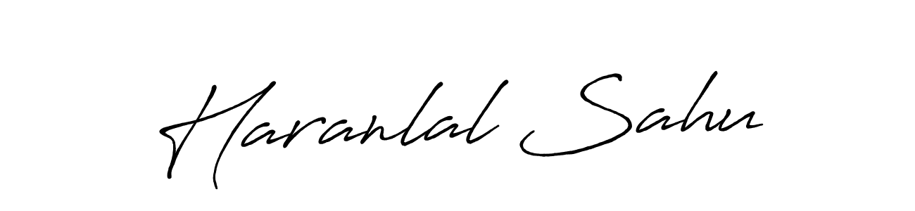 The best way (Antro_Vectra_Bolder) to make a short signature is to pick only two or three words in your name. The name Haranlal Sahu include a total of six letters. For converting this name. Haranlal Sahu signature style 7 images and pictures png