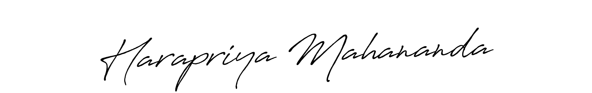 It looks lik you need a new signature style for name Harapriya Mahananda. Design unique handwritten (Antro_Vectra_Bolder) signature with our free signature maker in just a few clicks. Harapriya Mahananda signature style 7 images and pictures png