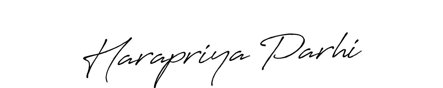 You should practise on your own different ways (Antro_Vectra_Bolder) to write your name (Harapriya Parhi) in signature. don't let someone else do it for you. Harapriya Parhi signature style 7 images and pictures png