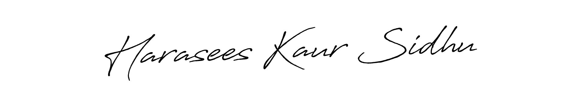 Use a signature maker to create a handwritten signature online. With this signature software, you can design (Antro_Vectra_Bolder) your own signature for name Harasees Kaur Sidhu. Harasees Kaur Sidhu signature style 7 images and pictures png