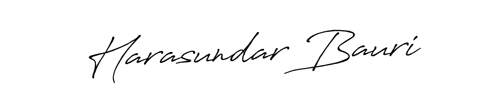 The best way (Antro_Vectra_Bolder) to make a short signature is to pick only two or three words in your name. The name Harasundar Bauri include a total of six letters. For converting this name. Harasundar Bauri signature style 7 images and pictures png