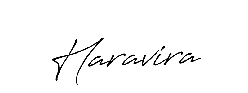 Use a signature maker to create a handwritten signature online. With this signature software, you can design (Antro_Vectra_Bolder) your own signature for name Haravira. Haravira signature style 7 images and pictures png