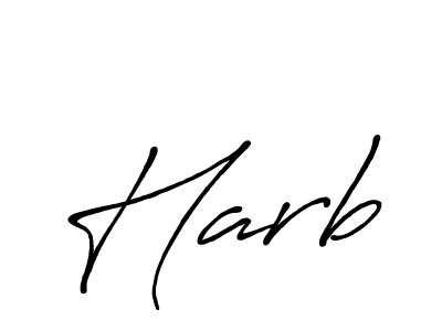 Use a signature maker to create a handwritten signature online. With this signature software, you can design (Antro_Vectra_Bolder) your own signature for name Harb. Harb signature style 7 images and pictures png