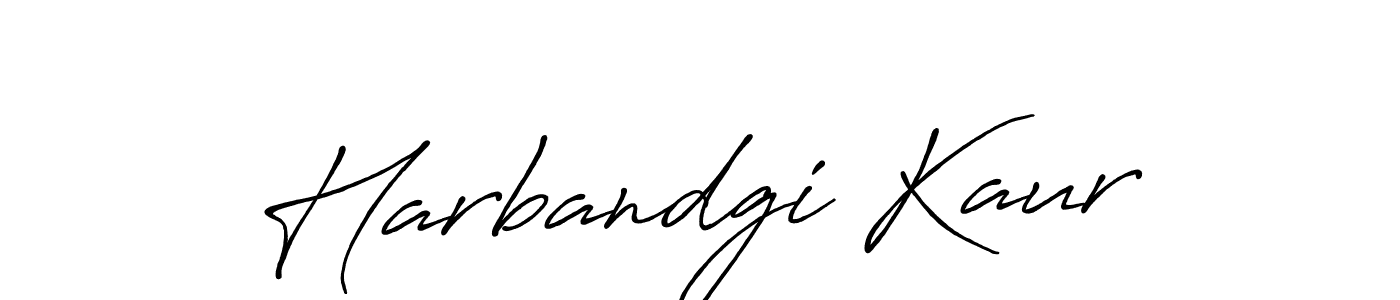 How to make Harbandgi Kaur name signature. Use Antro_Vectra_Bolder style for creating short signs online. This is the latest handwritten sign. Harbandgi Kaur signature style 7 images and pictures png