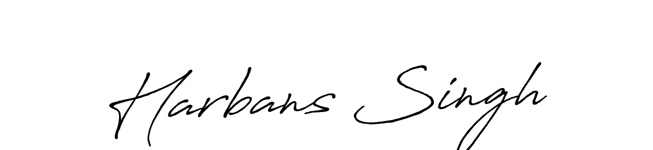 Design your own signature with our free online signature maker. With this signature software, you can create a handwritten (Antro_Vectra_Bolder) signature for name Harbans Singh. Harbans Singh signature style 7 images and pictures png