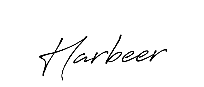 Use a signature maker to create a handwritten signature online. With this signature software, you can design (Antro_Vectra_Bolder) your own signature for name Harbeer. Harbeer signature style 7 images and pictures png