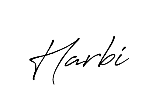 Design your own signature with our free online signature maker. With this signature software, you can create a handwritten (Antro_Vectra_Bolder) signature for name Harbi. Harbi signature style 7 images and pictures png