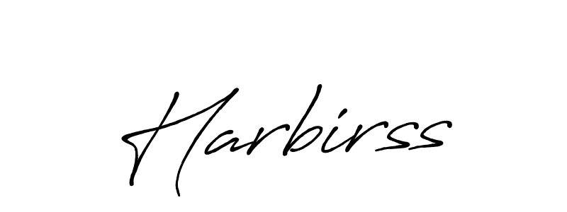 Make a beautiful signature design for name Harbirss. With this signature (Antro_Vectra_Bolder) style, you can create a handwritten signature for free. Harbirss signature style 7 images and pictures png