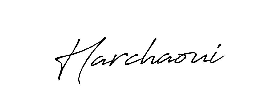 Make a beautiful signature design for name Harchaoui. With this signature (Antro_Vectra_Bolder) style, you can create a handwritten signature for free. Harchaoui signature style 7 images and pictures png